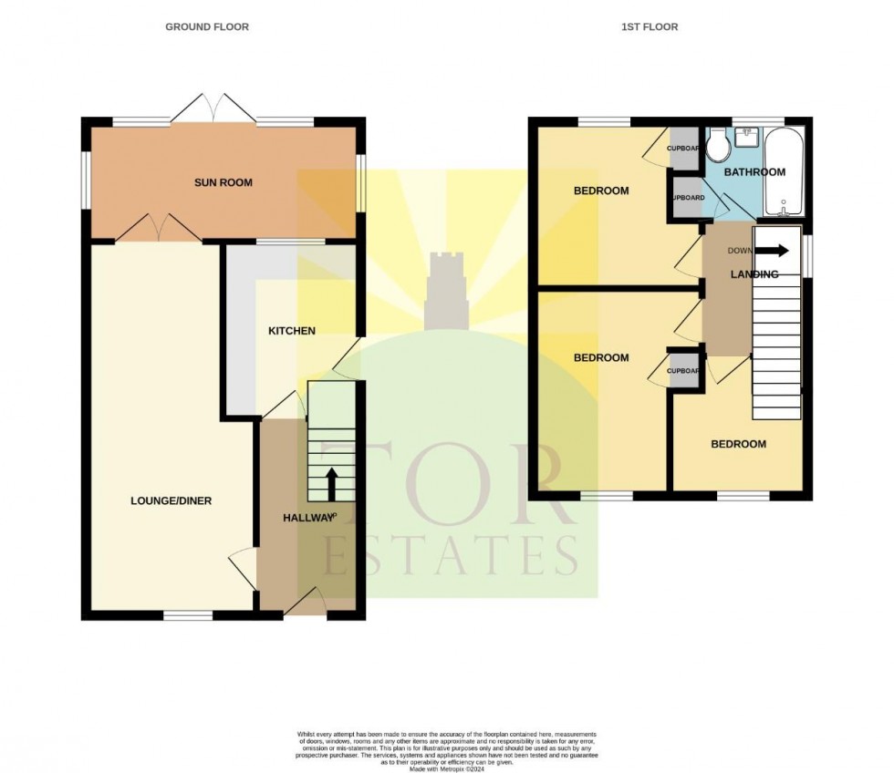 Floorplan for Holm Oaks, Butleigh, Glastonbury