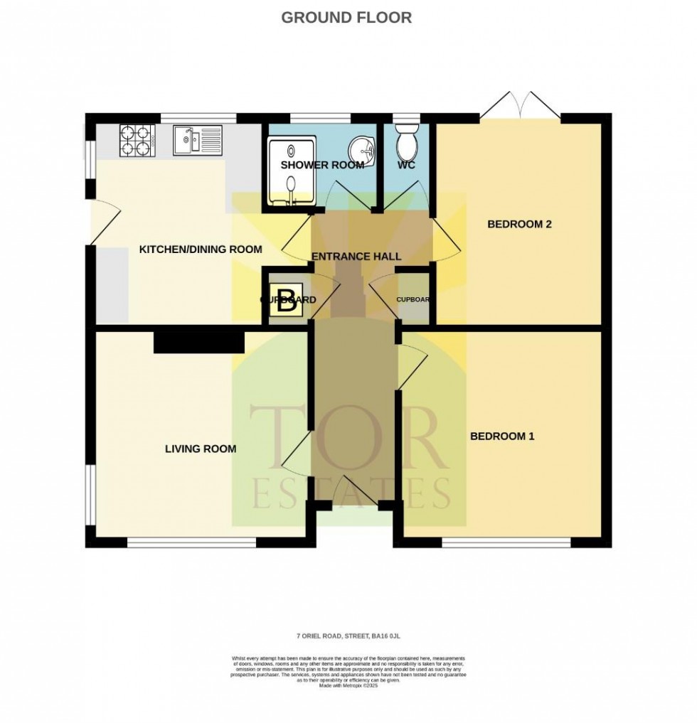 Floorplan for Oriel Road, Street